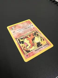 Blaine’s Growlithe 62/132 Gym Challenge Unlimited 2000 Pokemon Card Common NM - Image 4