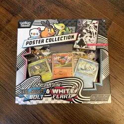 Pokemon Black Bolt and White Flare Poster Collection - New and Sealed LOT OF 3 - Image 1