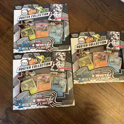 Pokemon Black Bolt and White Flare Poster Collection - New and Sealed LOT OF 3 - Image 3