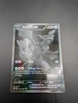 2025 Pokemon Black Bolt Black White Rare #172 Zekrom ex - Image 3