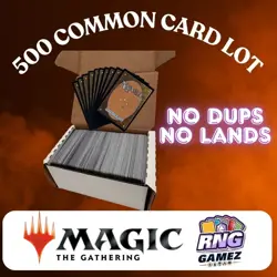 500 MTG Magic the Gathering Cards Commons Bulk Lot NO DUPLICATES Commander - Image 1