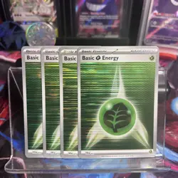 [4x Playset] Grass Energy 019 Sv: Black Flare White Bolt Pokemon TCG HOLO - Image 1