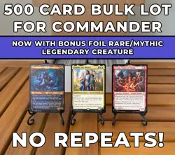 500 MTG Commander Bulk Lot - No Duplicates! Legendary Creatures, Rares & More - Image 1