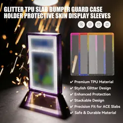 Graded Card Slab Bumper Guard Protector TPU Case w/ Clear Back for ACE Trading - Image 1