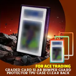 Graded Card Slab Bumper Guard Protector TPU Case w/ Clear Back for ACE Trading - Image 5