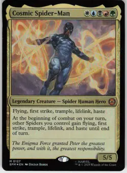 GGC-10 Foil Cosmic Spider-Man 127 Mythic Marvel's Spider-Man Near Mint - Image 1
