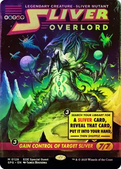 MTG FOIL Sliver Overlord Borderless - Special Guests #128 - Image 1