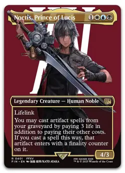 Noctis, Prince of Lucis (Borderless) #401 (NM) Final Fantasy FIN Magic MTG - Image 1