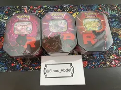 Pokemon TCG: Team Rocket Tins - Set of 3 Mewtwo, Nidoking & Persian (SEALED) - Image 1