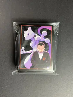 Pokemon TCG Destined Rivals ETB Card Sleeves Giovanni & Mewtwo NEW SEALED x65 - Image 1