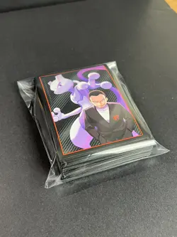 Pokemon TCG Destined Rivals ETB Card Sleeves Giovanni & Mewtwo NEW SEALED x65 - Image 2