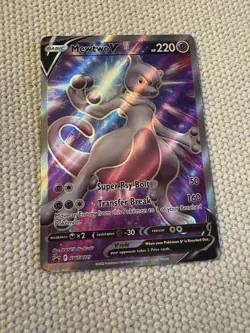 Mewtwo V SWSG229 Black Star Promo HP/damaged Pokemon TCG - Image 1
