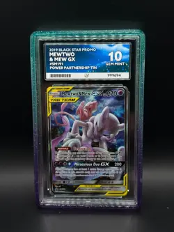 Pokemon TCG Mewtwo & Mew GX SM191 SM Black Star Promo PERFECT ACE GEM MINT 10💎 - Image 1