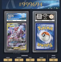 Pokemon TCG Mewtwo & Mew GX SM191 SM Black Star Promo PERFECT ACE GEM MINT 10💎 - Image 3