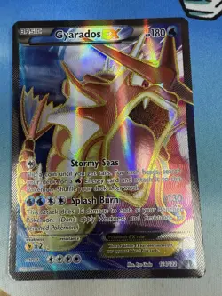 Gyarados EX 114/122 XY Breakpoint Mega Full Art Shiny 2016 Pokemon Card - Image 1