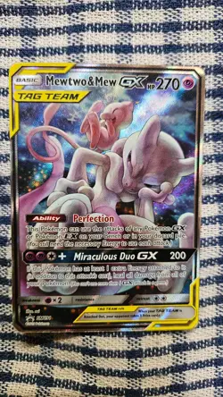 Pokemon TCG Mewtwo and Mew GX Sun & Moon Sm191 Holo Promo - Image 1