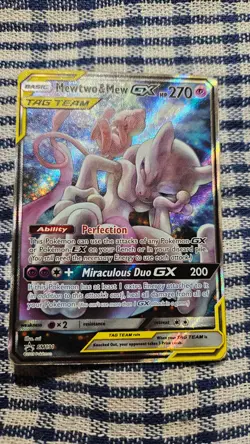 Pokemon TCG Mewtwo and Mew GX Sun & Moon Sm191 Holo Promo - Image 2