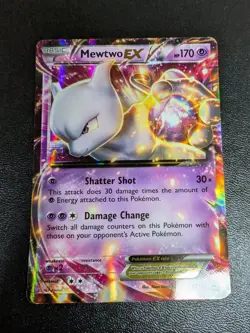 Pokemon Mewtwo EX TCG Black Star Promo Holo Card XY107 XY - Image 1