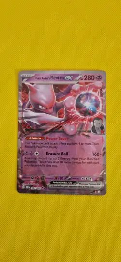 Pokemon TCG Team Rocket's Mewtwo EX Destined Rivals 081/182 Mint Condition - Image 1