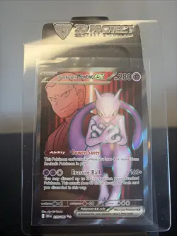 Pokemon TCG Destined Rivals Team Rocket's Mewtwo EX Full Art Rare Card 213/182 - Image 1