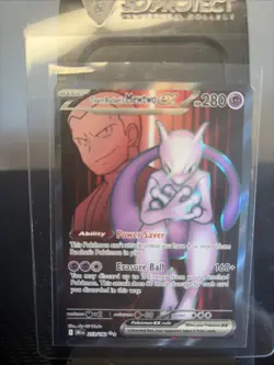 Pokemon TCG Destined Rivals Team Rocket's Mewtwo EX Full Art Rare Card 213/182 - Image 2