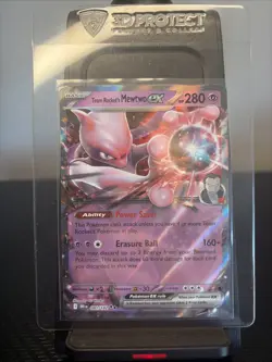 Pokemon TCG Destined Rivals Team Rocket's Mewtwo EX Full Art Rare Card 213/182 - Image 4