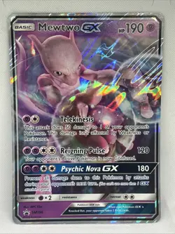Pokemon TCG | Mewtwo GX SM196 Black Star Promo Jumbo Card | Lightly Played - Image 1