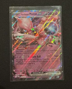 Pokemon TCG Destined Rivals Team Rockets Mewtwo EX Card 81/182 - NM - Image 1