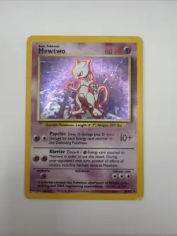 Pokemon TCG Mewtwo Base Set 10/102 Holo - Image 1