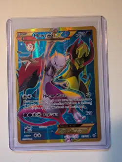 Pokemon Mewtwo-EX TCG Breakthrough Holo Card 163/162 Secret Rare - Image 1