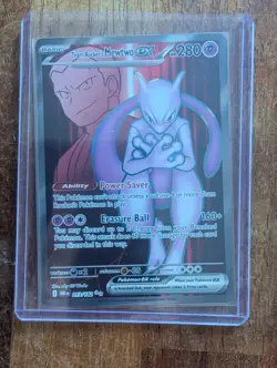 Team Rocket's Mewtwo EX 213/182 Destined Rivals Full Art Pokemon TCG | MINT / NM - Image 1