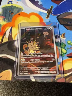 Pokemon TCG Team Rockets Meowth Card 203/182 Destined Rivals - Image 1