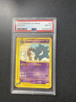Pokemon PSA 8 MINT 2003 Gengar 10/144 Skyridge Rare Card - Image 1