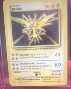 Pokemon Zapdos Fossil Holo Rare 15/62 90 HP Basic 1999 English Card - Image 1