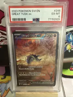 Pokemon Card Great Tusk Ex PSA 6 Low Pop 19 - Image 1