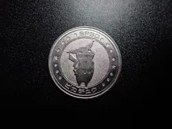 Pokemon Card Meiji Promo Metal Battle Coin Silver Pikachu #6363 PLAY - Image 1