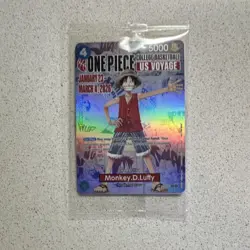 Bandai Monkey D. Luffy Promo Holo 5000 Power Cost 4 US Voyage Card 2026 - Image 1