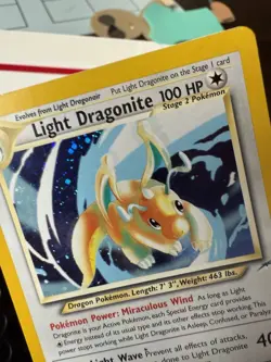Pokemon TCG Light Dragonite Neo Destiny Holo Card 14/105 Unlimited Rare LP - Image 3