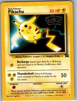 Pikachu (Movie Promo) 4 WoTC Promo - Pokemon Card - NM - Image 1