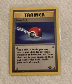 Pokemon TCG Jungle Poke Ball 64/64 Regular Card, 1st Edition Trainer - Image 1