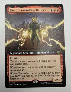 Electro, Assaulting Battery Extended Art Spider-Man Regular NM Never Played 260 - Image 1