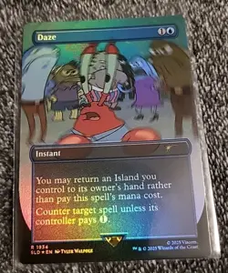 FOIL - Daze 1934 NM MTG Secret Lair X Spongebob Squarepants Magic - Image 1