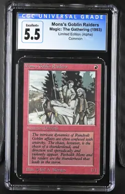 MONS'S GOBLIN RAIDERS Alpha C CGC 5.5 MTG [Nostalgium] - Image 1