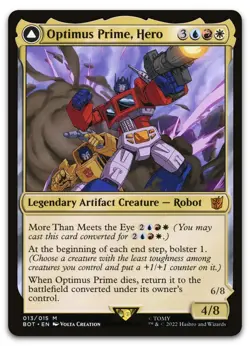 Optimus Prime, Hero #13 (NM) Transformers BOT Magic MTG - Image 1