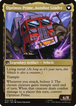 Optimus Prime, Hero #13 (NM) Transformers BOT Magic MTG - Image 2