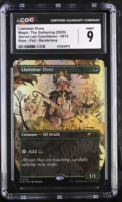 LLANOWAR ELVES Secret Lair Foil Rare CGC 9 MTG [Nostalgium] - Image 1