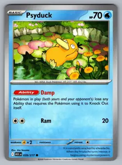 Pokemon TCG Psyduck - Common ME: Ascended Heroes 039/217 NM - Image 1