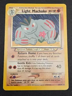 Light Machoke Neo Destiny 49/105 Uncommon Regular WOTC Pokemon Card - Image 1