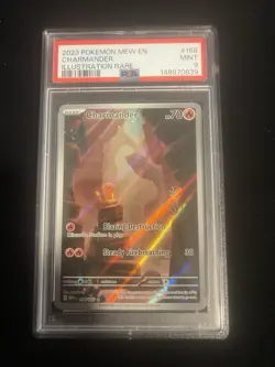 PSA 9 MINT - Charmander 168/165 Pokemon Scarlet & Violet 151 Illustration Rare - Image 1