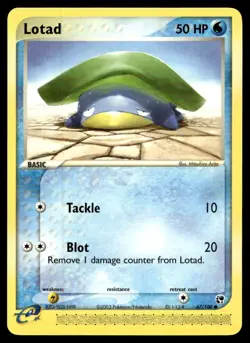 EX-NM Sandstorm Lotad Common 67/100 2003 Pokemon TCG - Image 1